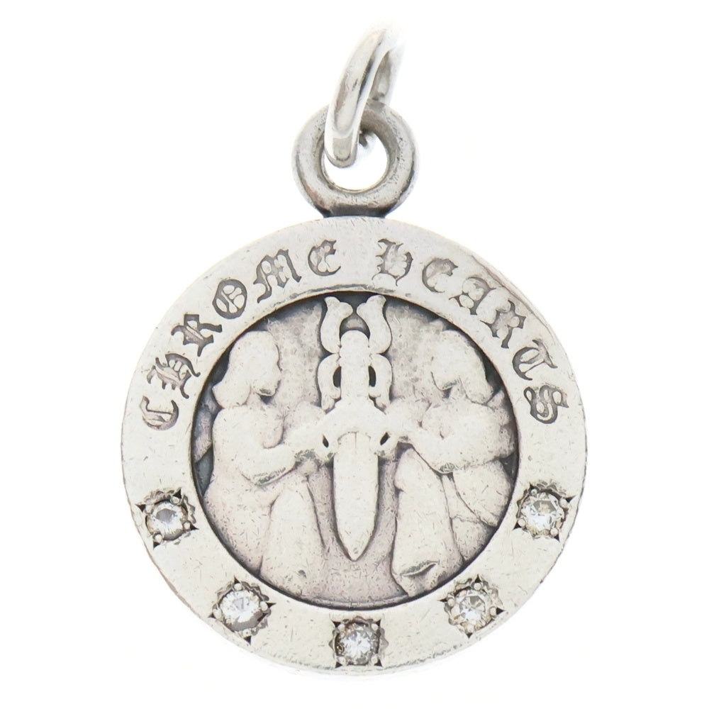 CHROME HEARTS(クロムハーツ) CHRM ANGL MDL エンジェルメダルチャーム 5Pアフターダイヤ ペンダントトップ シルバー