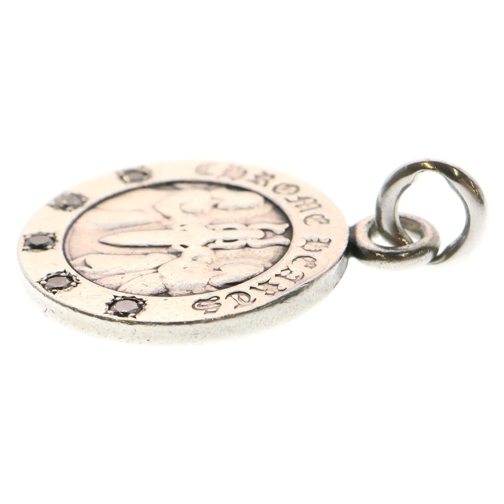 CHROME HEARTS(クロムハーツ) CHRM ANGL MDL エンジェルメダルチャーム 5Pアフターダイヤ ペンダントトップ シルバー