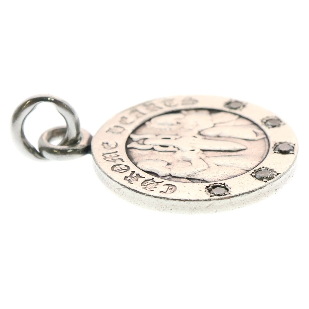 CHROME HEARTS(クロムハーツ) CHRM ANGL MDL エンジェルメダルチャーム 5Pアフターダイヤ ペンダントトップ シルバー