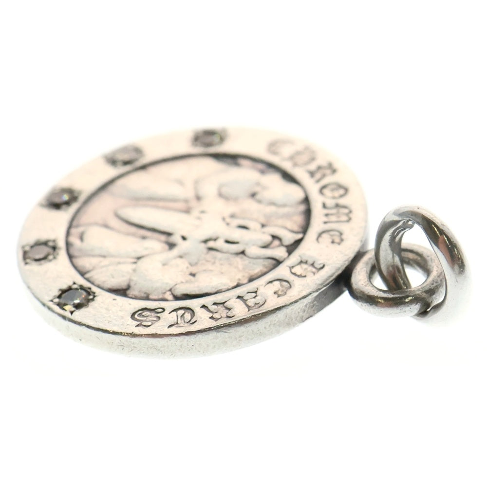 CHROME HEARTS(クロムハーツ) CHRM ANGL MDL エンジェルメダルチャーム 5Pアフターダイヤ ペンダントトップ シルバー
