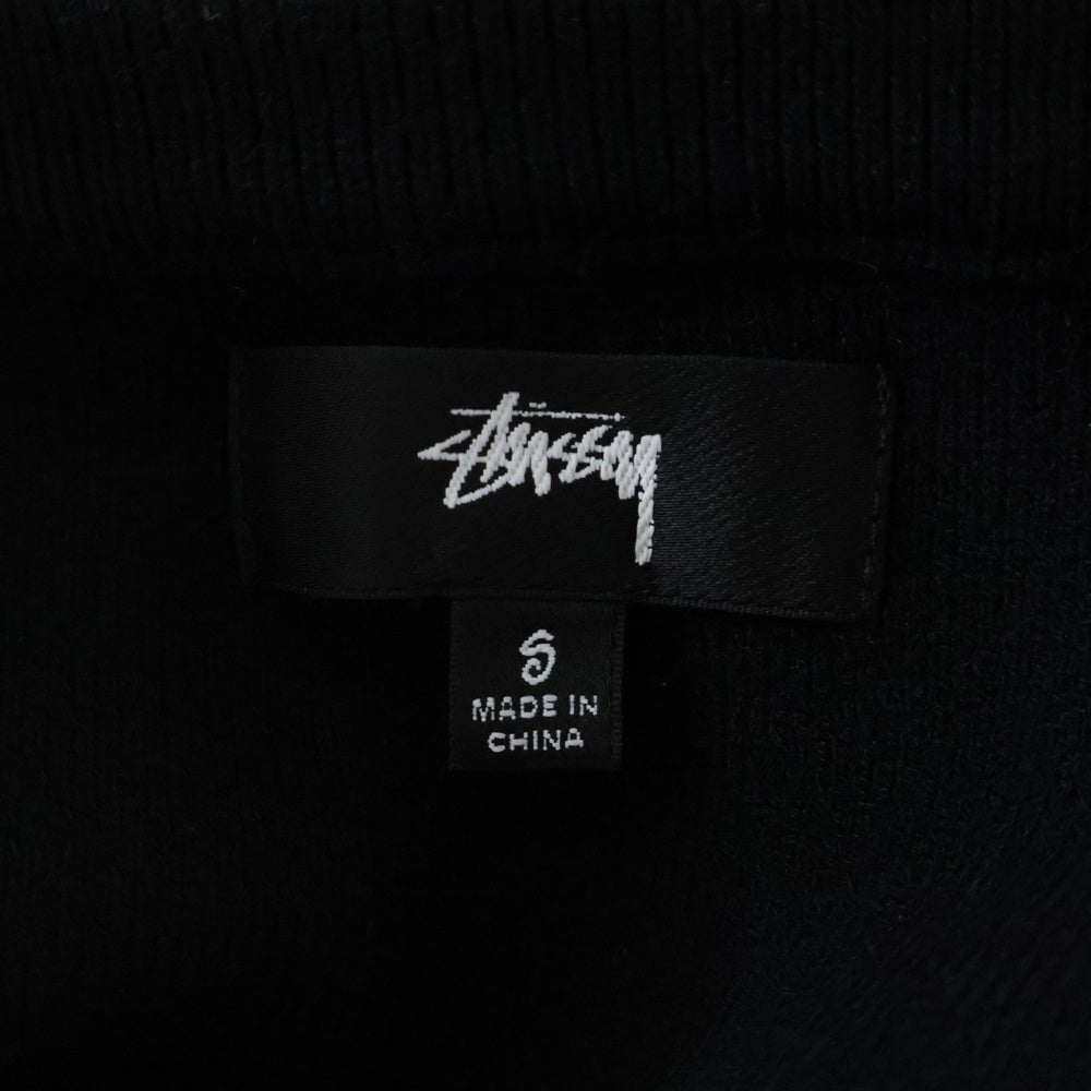 STUSSY(ステューシー) Photo Jacquard Vest フォト ジャガード ニットベスト 117155 ブラック