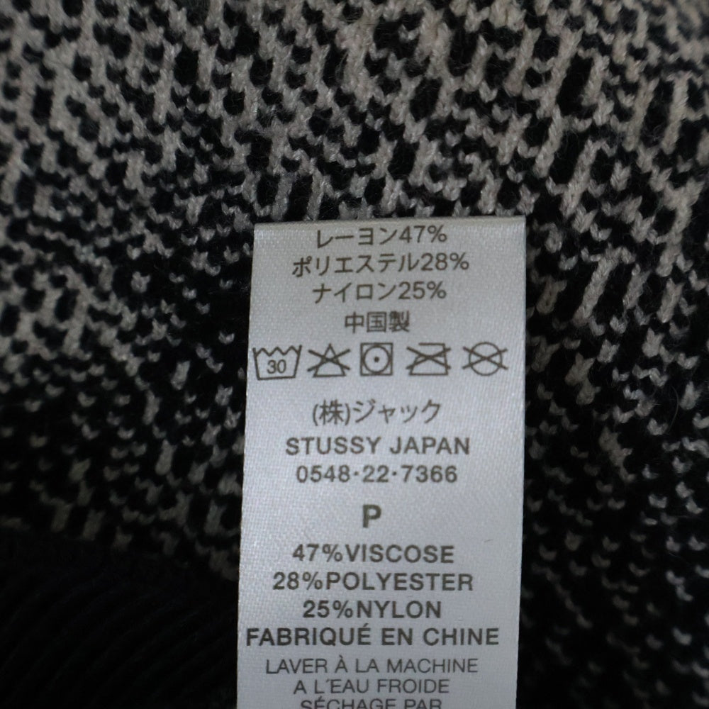 STUSSY(ステューシー) Photo Jacquard Vest フォト ジャガード ニットベスト 117155 ブラック