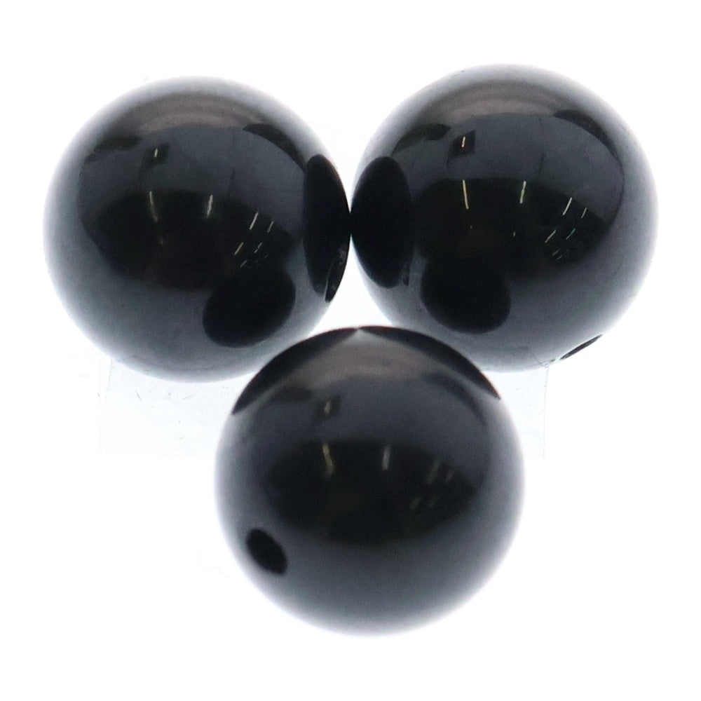 CHROME HEARTS(クロムハーツ) 8mm BEAD ブラックコーラルビーズブレスレット シルバー/ブラック