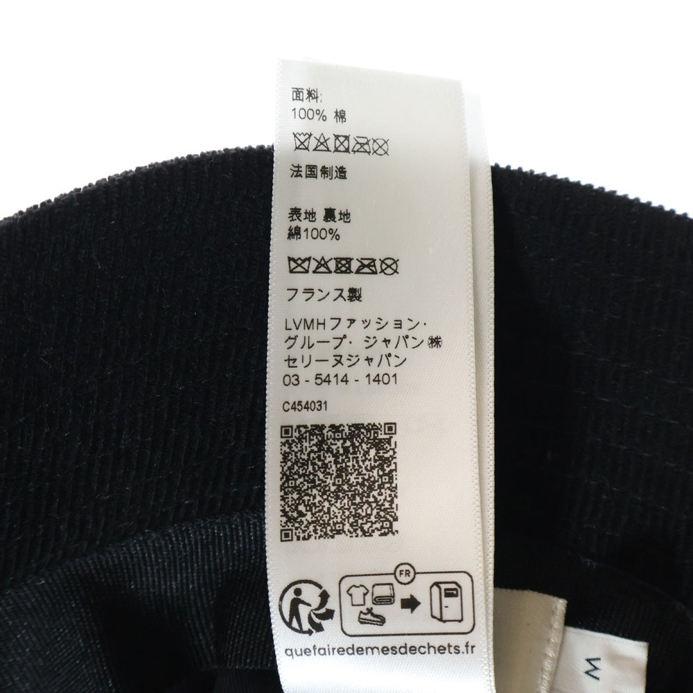 CELINE(セリーヌ) MINI TRIOMPHE BUCKET HAT IN CORDUROY ミニトリオンフ コーデュロイ バケットハット ブラック 2AUJ0665W.38NO