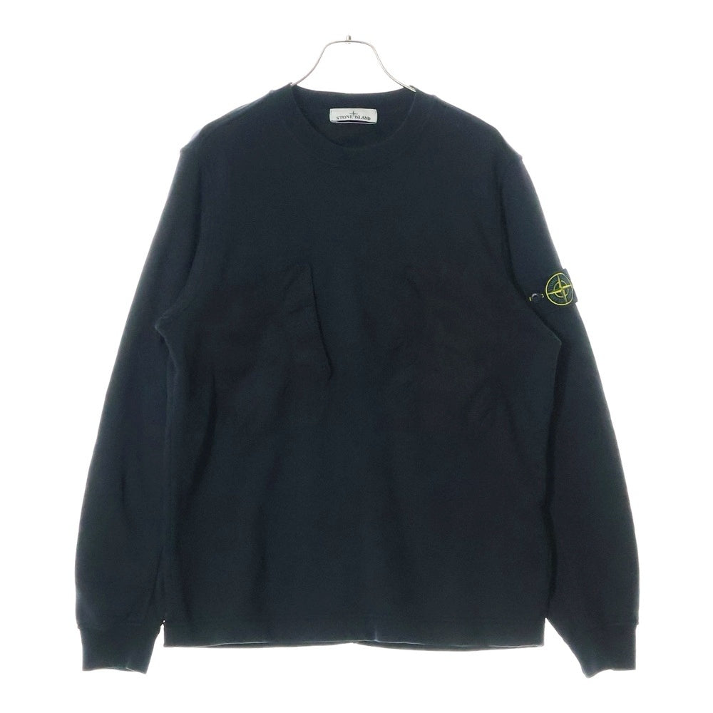 STONE ISLAND(ストーンアイランド) Nylon Front Pocket Crewneck Sweat ナイロン フロント ポケット クルーネック スウェット 781563954 ブラック