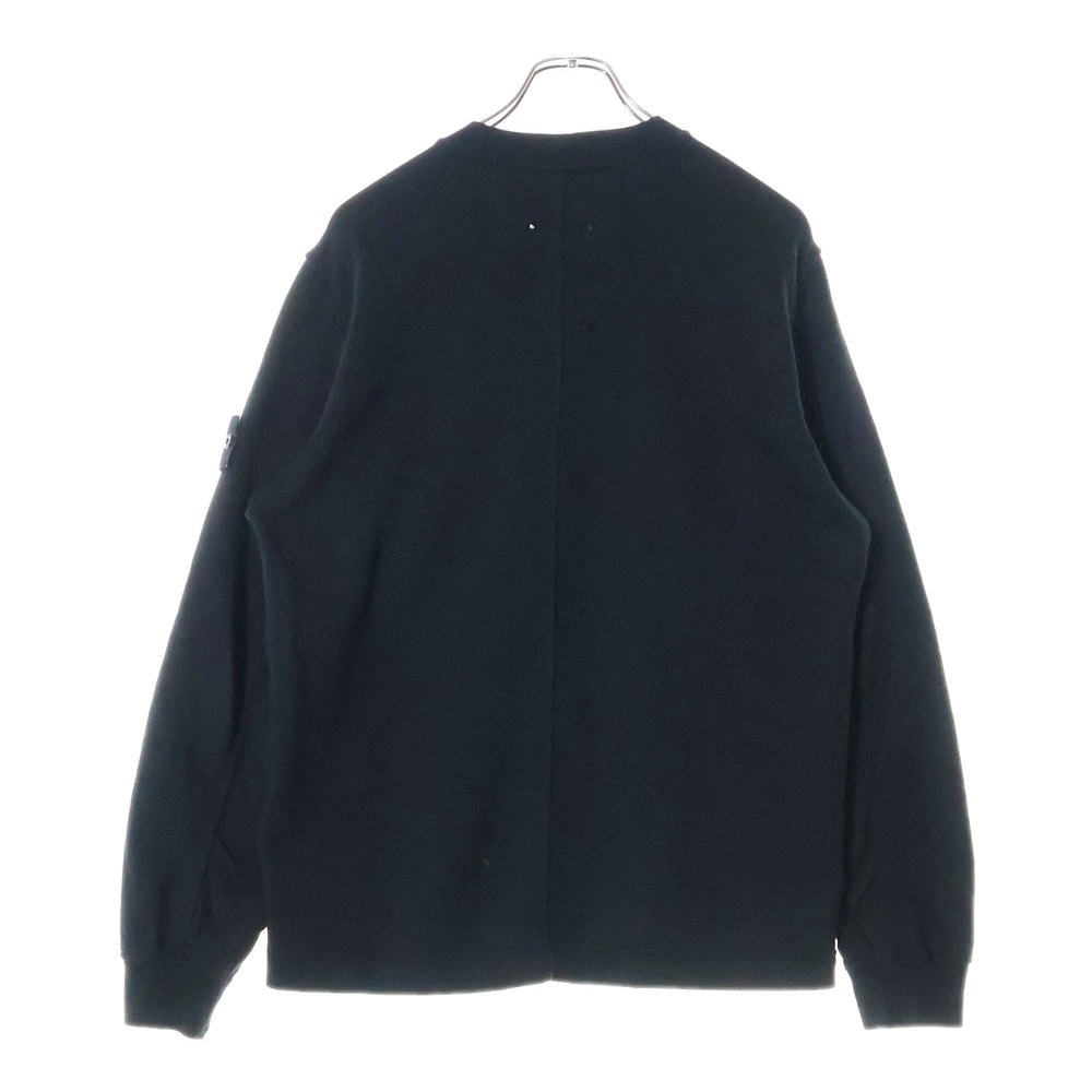STONE ISLAND(ストーンアイランド) Nylon Front Pocket Crewneck Sweat ナイロン フロント ポケット クルーネック スウェット 781563954 ブラック
