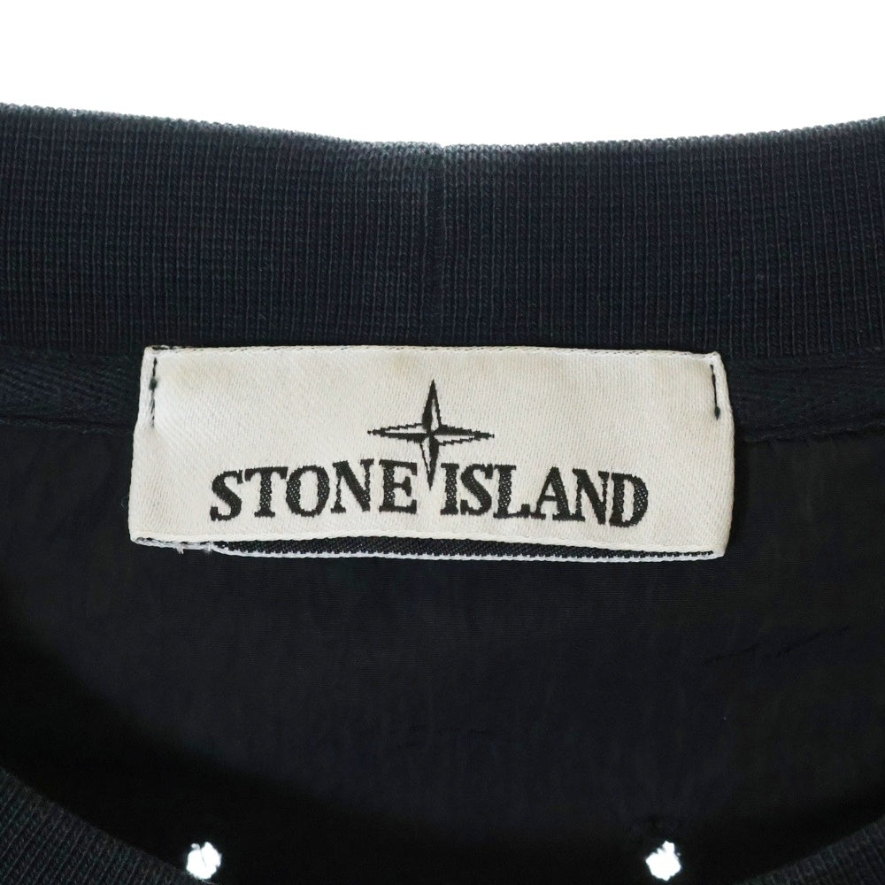 STONE ISLAND(ストーンアイランド) Nylon Front Pocket Crewneck Sweat ナイロン フロント ポケット クルーネック スウェット 781563954 ブラック