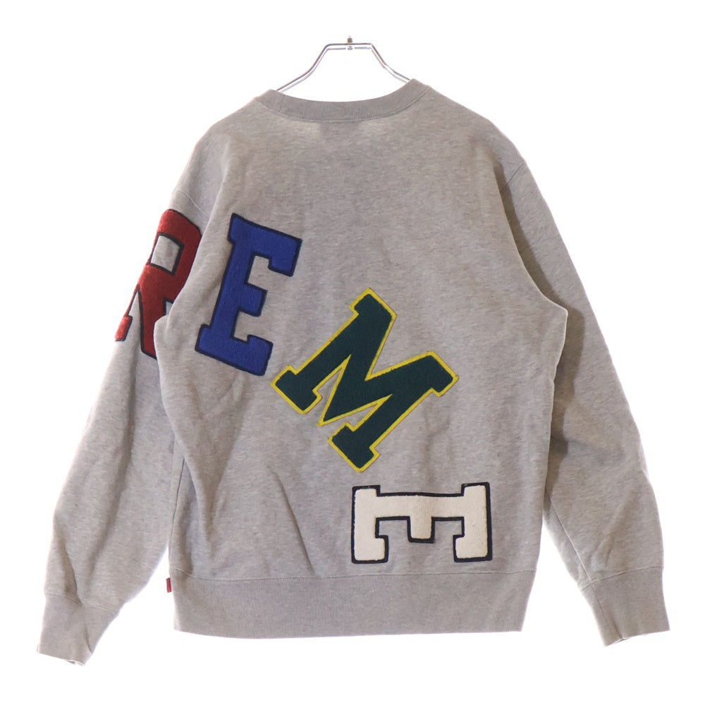 SUPREME(シュプリーム) 20AW Big Arc Crewneck Heather ビッグアークロゴ クルーネックスウェットトレーナー グレー