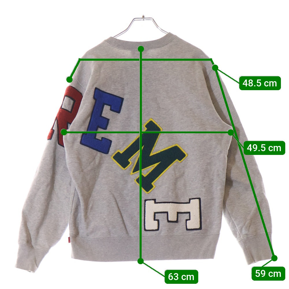 SUPREME(シュプリーム) 20AW Big Arc Crewneck Heather ビッグアークロゴ クルーネックスウェットトレーナー グレー