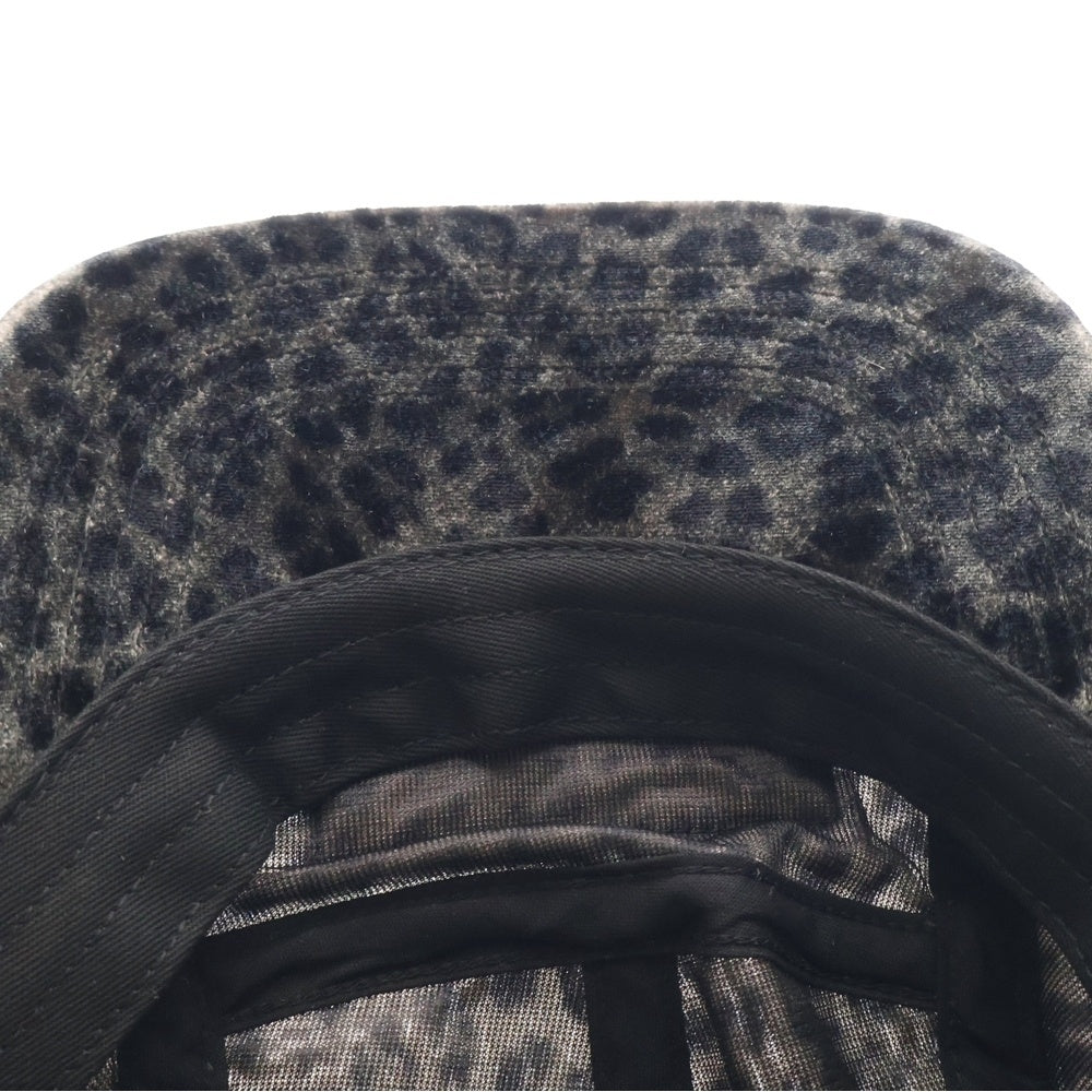 SUPREME(シュプリーム) 24SS Leopard Velvet Camp Cap レオパード ベルベット キャンプキャップ ブラック