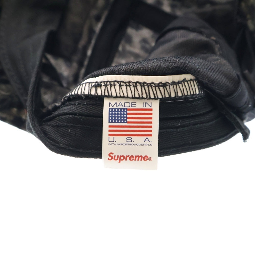 SUPREME(シュプリーム) 24SS Leopard Velvet Camp Cap レオパード ベルベット キャンプキャップ ブラック