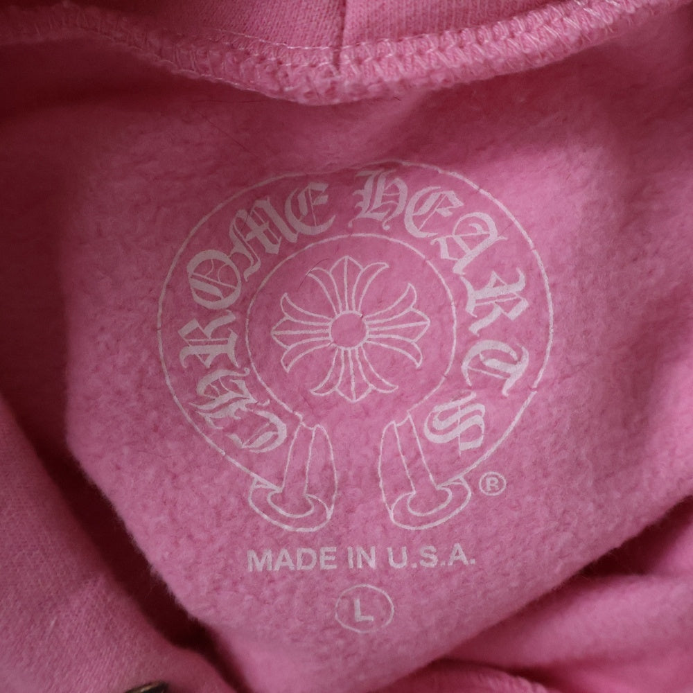 CHROME HEARTS(クロムハーツ) SWTSHRT PLVR オンライン限定 バックアーチロゴ プリント プルオーバーパーカー スウェット ピンク