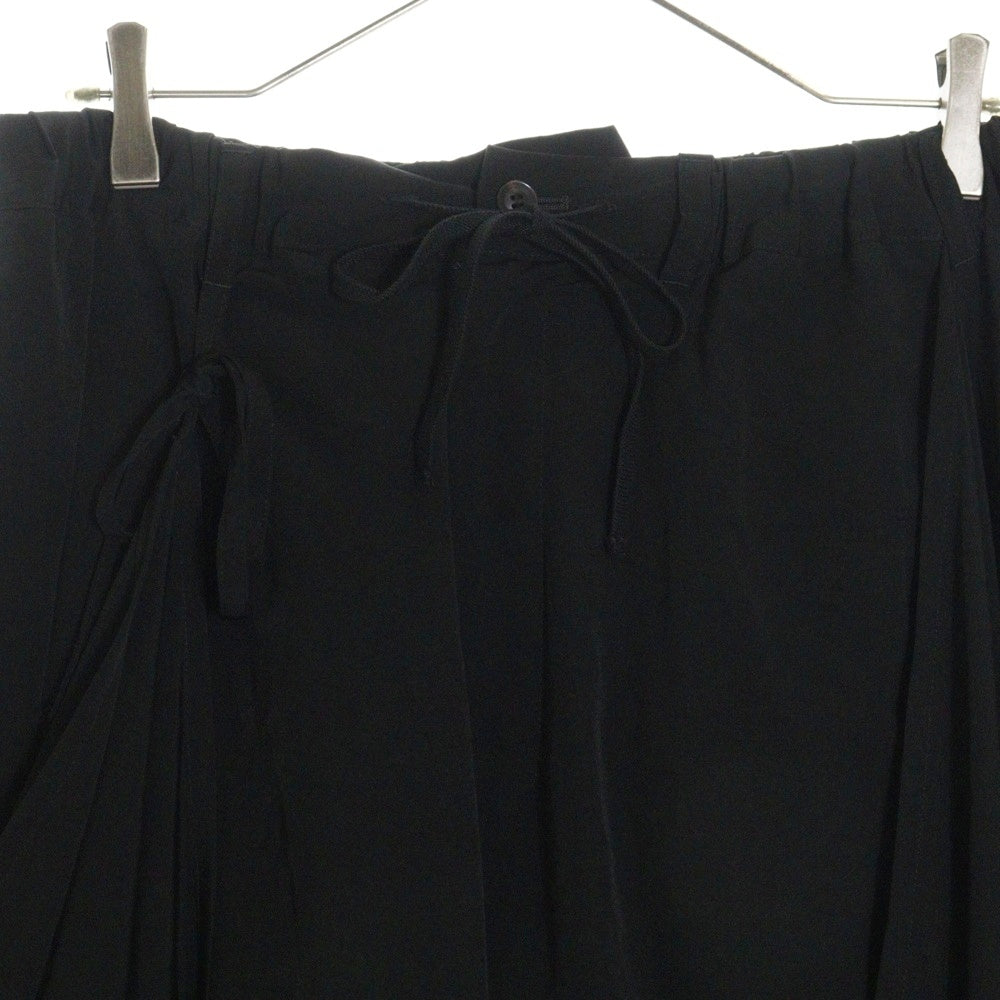 B Yohji Yamamoto(ビー ヨウジヤマモト) タキシード ワイド タックゴムハーフパンツ ブラック HN-P59-500