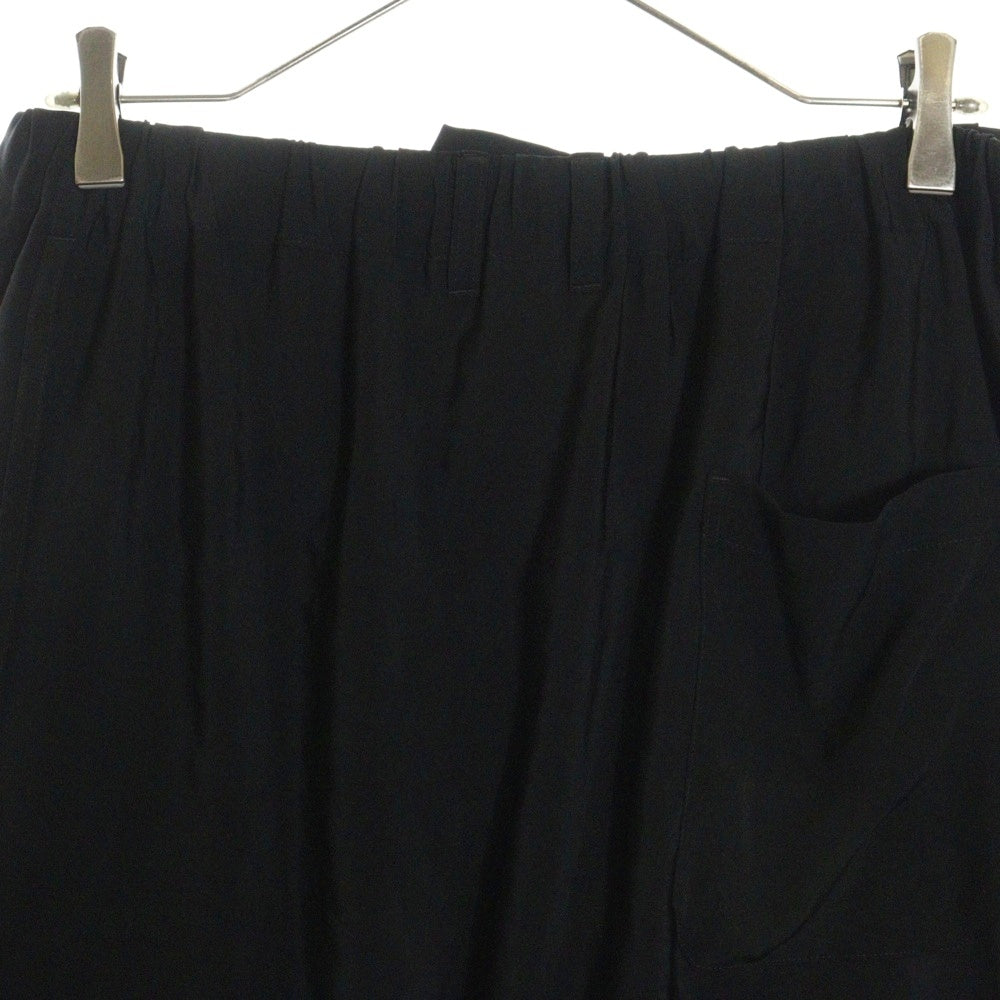 B Yohji Yamamoto(ビー ヨウジヤマモト) タキシード ワイド タックゴムハーフパンツ ブラック HN-P59-500