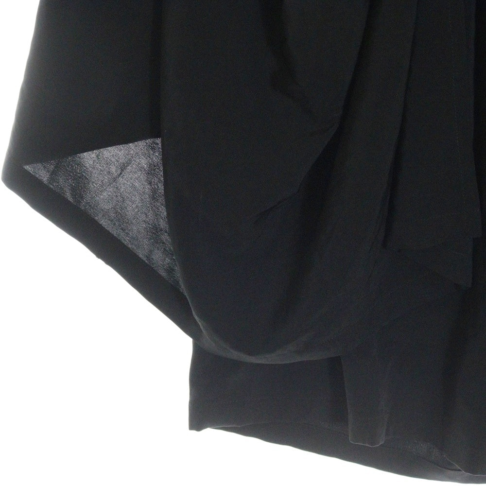 B Yohji Yamamoto(ビー ヨウジヤマモト) タキシード ワイド タックゴムハーフパンツ ブラック HN-P59-500