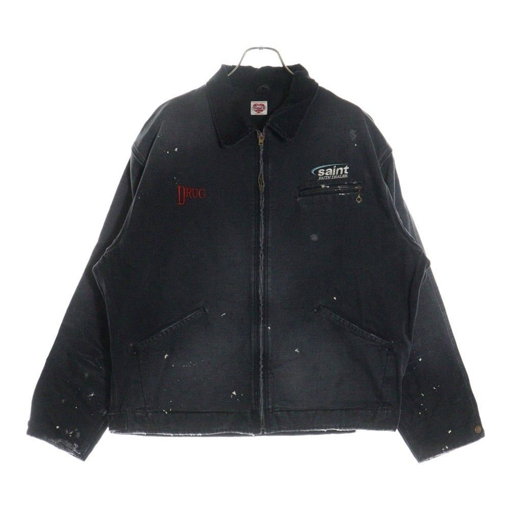 SAINT MICHAEL(セントマイケル) 25SS DETROIT JACKET ヴィンテージ加工デトロイトジャケット ネイビー SM-HR8-0000-063