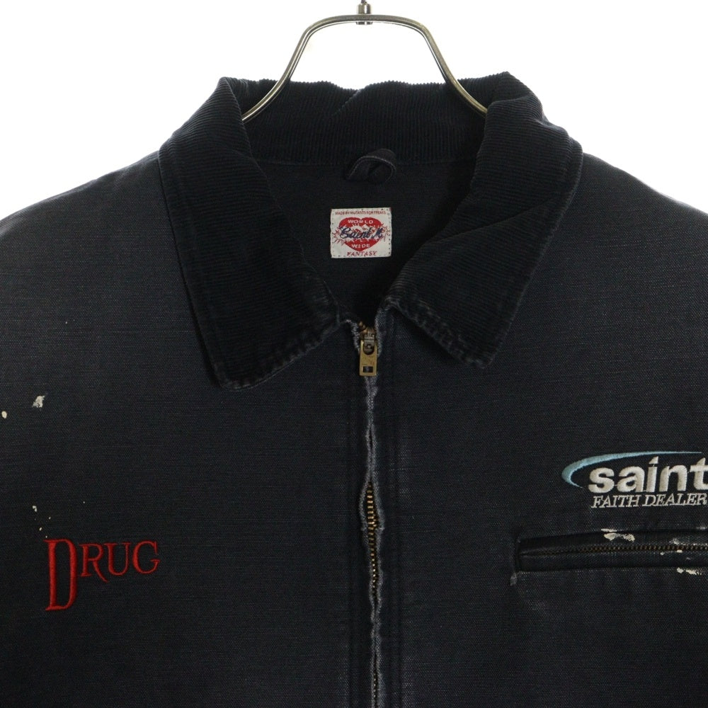 SAINT MICHAEL(セントマイケル) 25SS DETROIT JACKET ヴィンテージ加工デトロイトジャケット ネイビー SM-HR8-0000-063