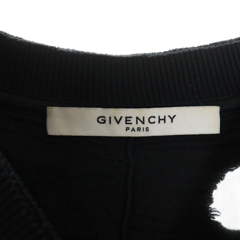 GIVENCHY(ジバンシィ) デストロイ ダメージ加工 クルーネックスウェットシャツ トレーナー 16P 7705 485 ブラック