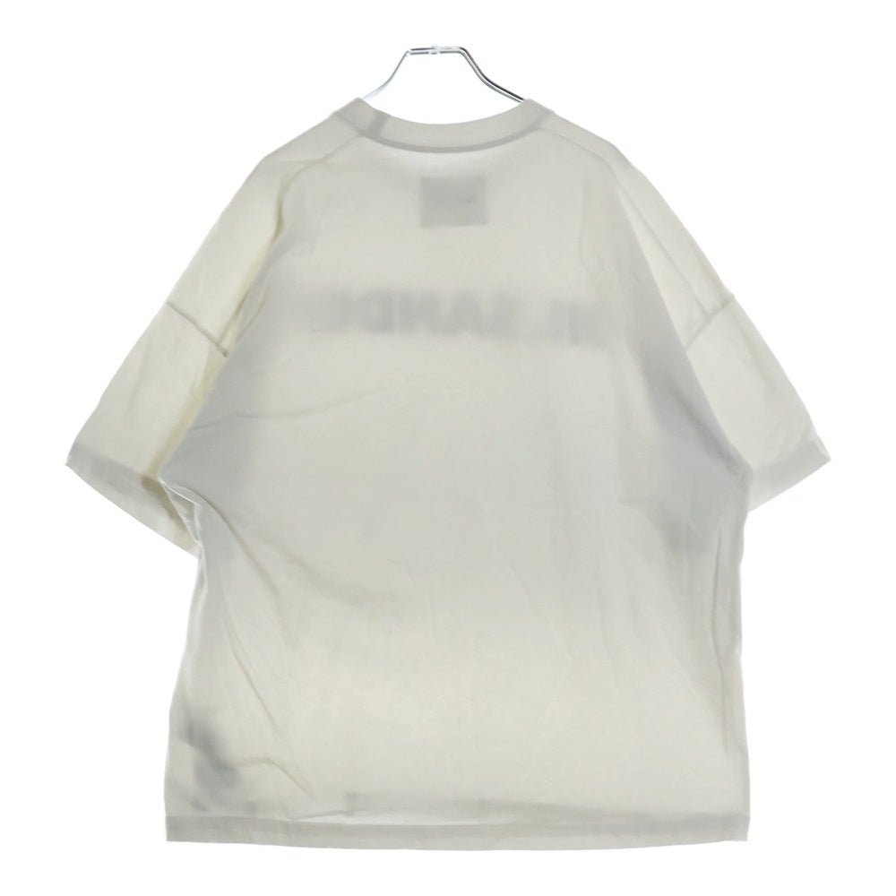 JIL SANDER(ジルサンダー) 23SS オーバーサイズ ロゴプリント クルーネック半袖カットソー J21GC0001 J45148 ホワイト