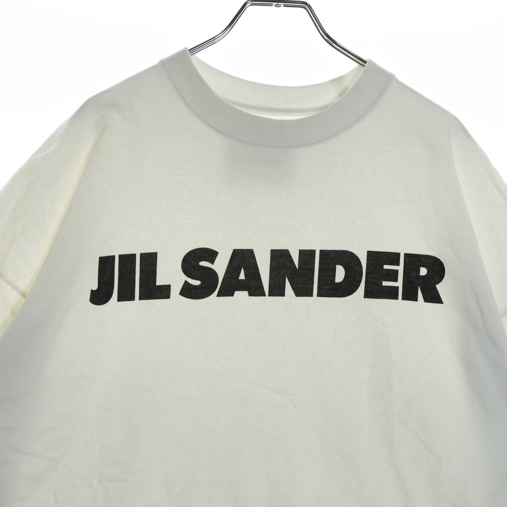 JIL SANDER(ジルサンダー) 23SS オーバーサイズ ロゴプリント クルーネック半袖カットソー J21GC0001 J45148 ホワイト