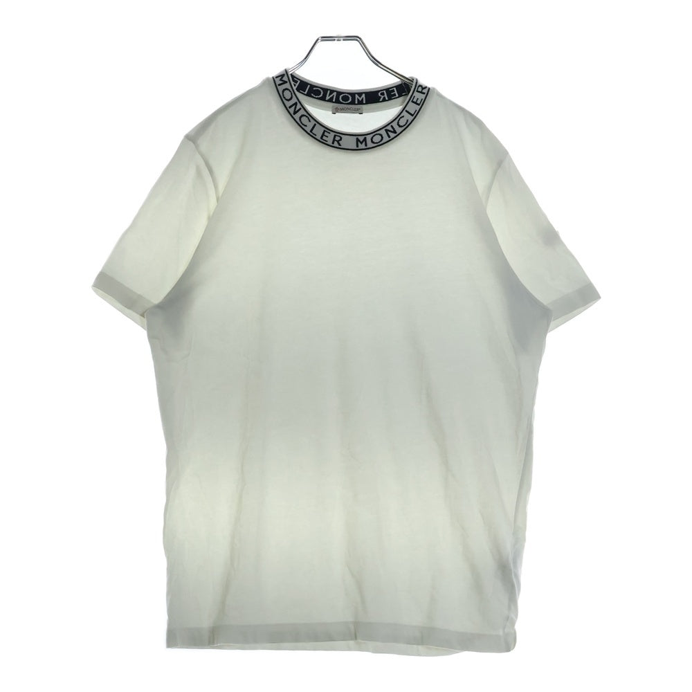 MONCLER(モンクレール) ネックロゴ クルーネック半袖カットソー ブラック I10918C00012