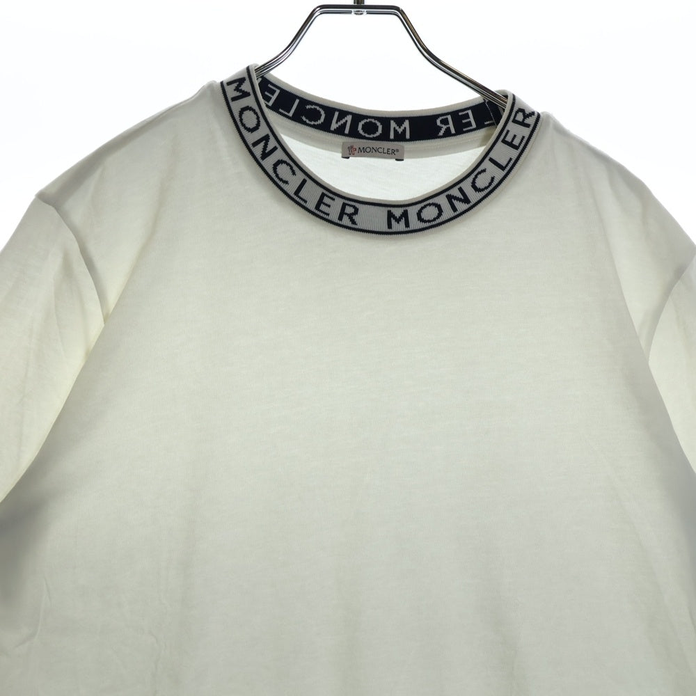 MONCLER(モンクレール) ネックロゴ クルーネック半袖カットソー ブラック I10918C00012