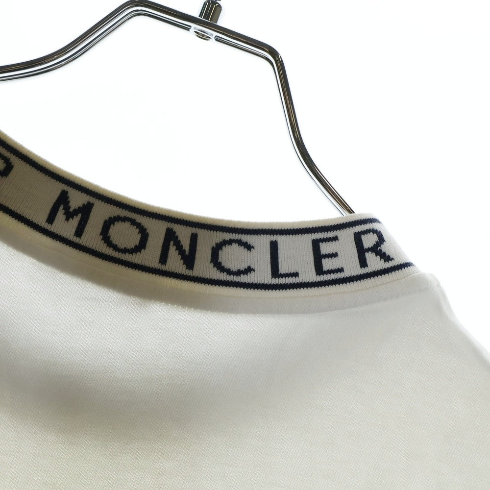 MONCLER(モンクレール) ネックロゴ クルーネック半袖カットソー ブラック I10918C00012