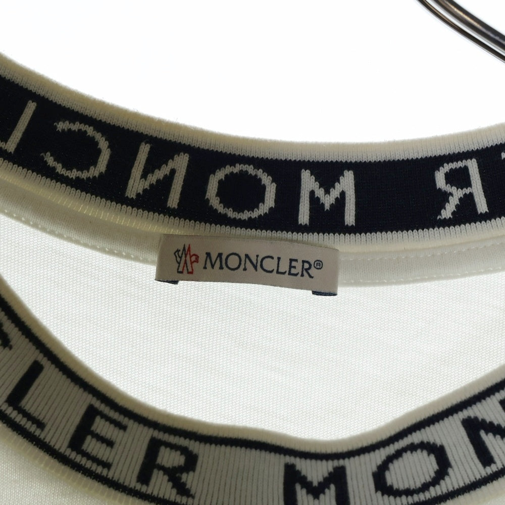 MONCLER(モンクレール) ネックロゴ クルーネック半袖カットソー ブラック I10918C00012