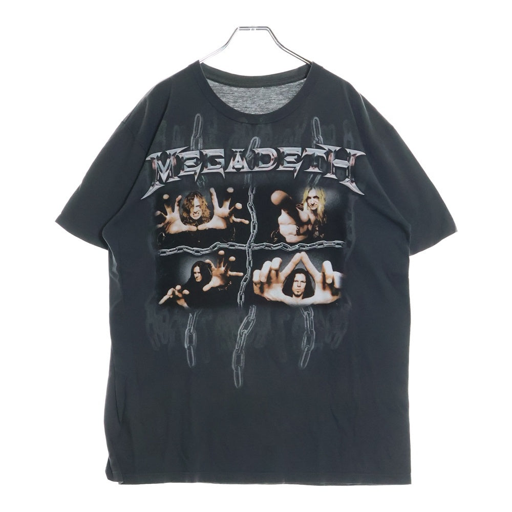 VINTAGE(ヴィンテージ) 00s MEGADETH 2008 ツアー 両面プリント Tシャツ 半袖 カットソー ブラック