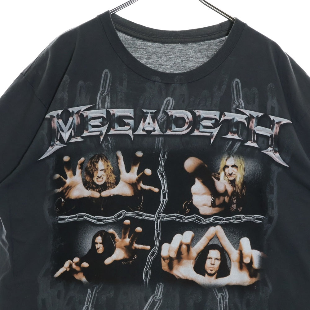 VINTAGE(ヴィンテージ) 00s MEGADETH 2008 ツアー 両面プリント Tシャツ 半袖 カットソー ブラック