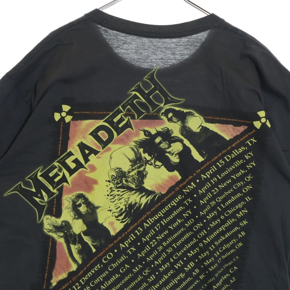 VINTAGE(ヴィンテージ) 00s MEGADETH 2008 ツアー 両面プリント Tシャツ 半袖 カットソー ブラック