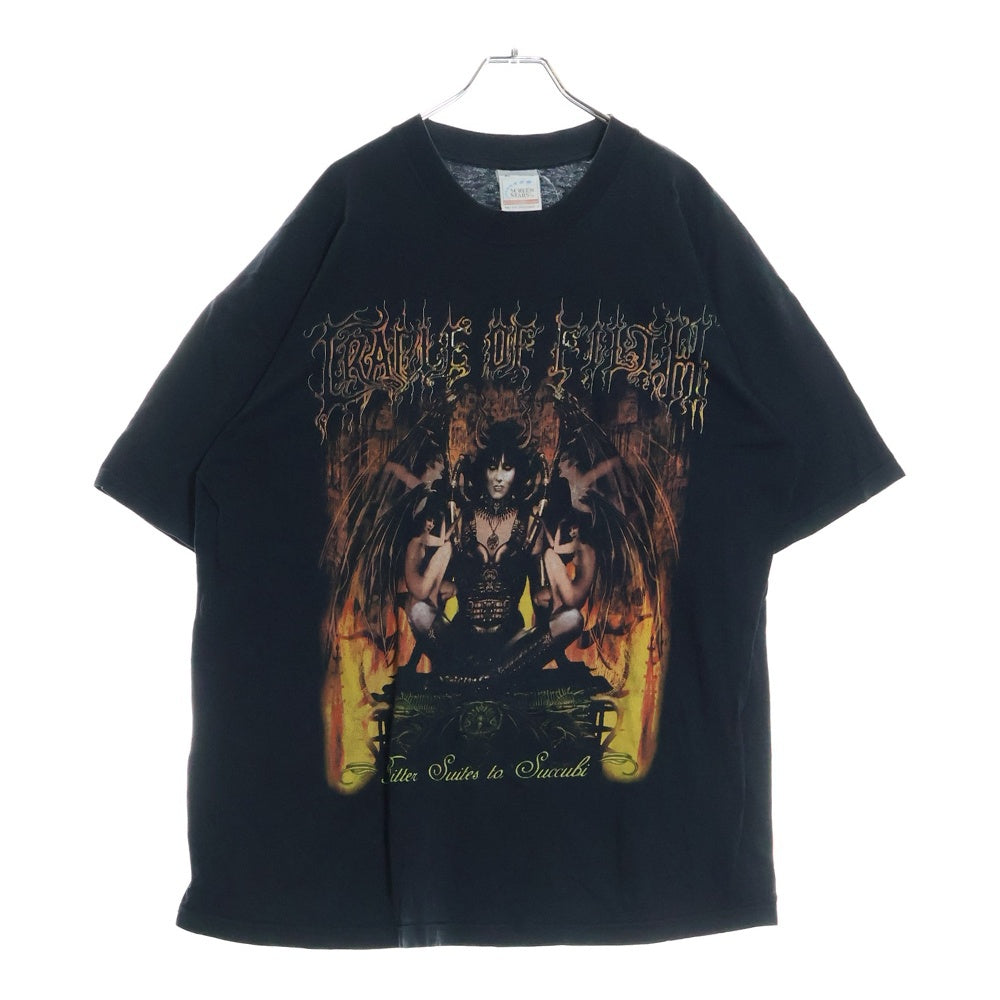 VINTAGE(ヴィンテージ) 01s CRADLE OF FILTH BITTER SUITES TO SUCCUBI クレイドルオブフィルス 両面プリント 半袖T カットソー ヴィンテージ ブラック