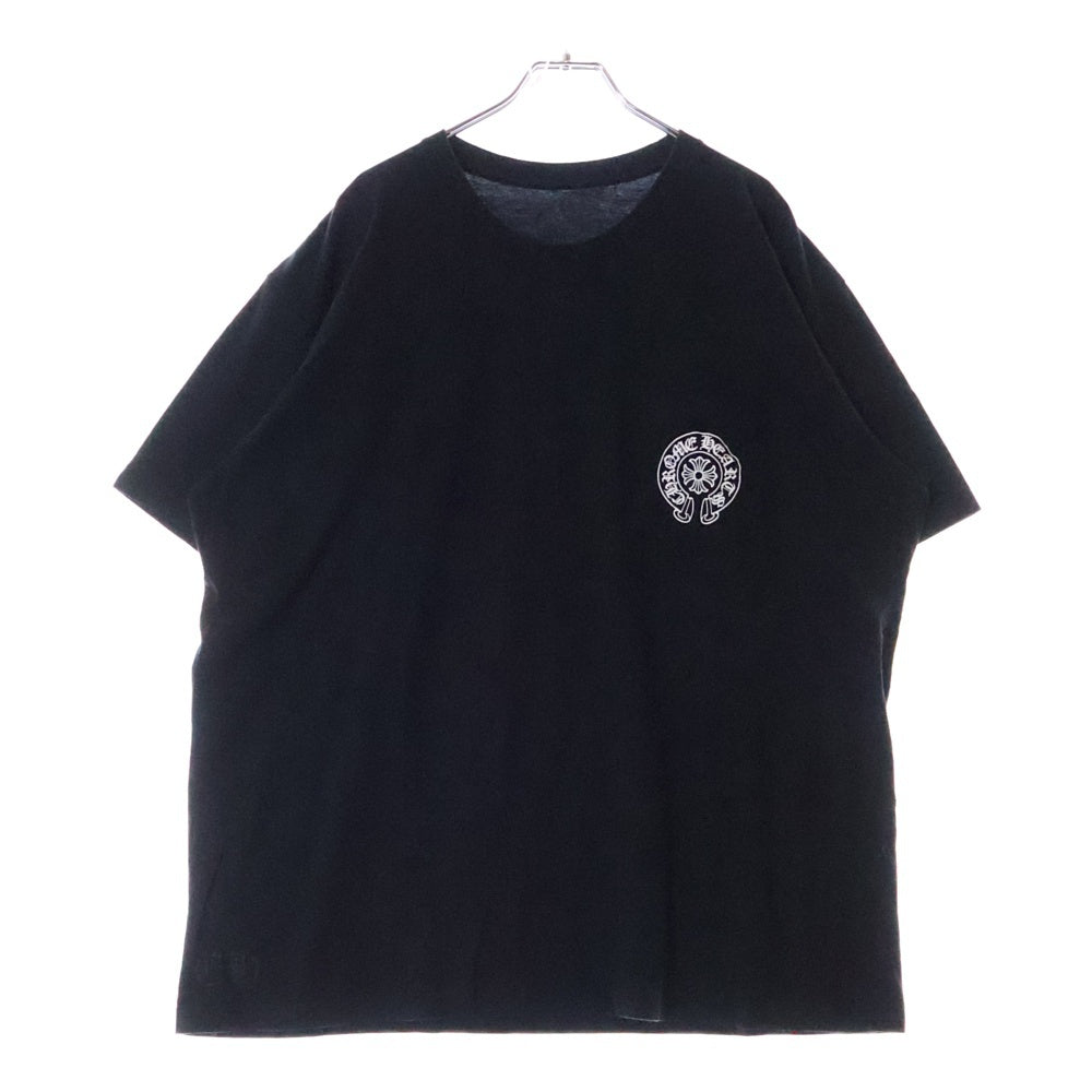 CHROME HEARTS(クロムハーツ) HONOLULU BACK CH PLUS TEE ホノルル CHプラス ホースシュー バックプリント 半袖ポケットTシャツ クルーネックカットソー ブラック