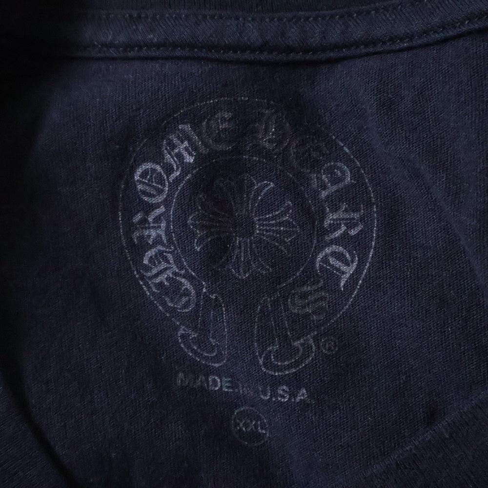 CHROME HEARTS(クロムハーツ) HONOLULU BACK CH PLUS TEE ホノルル CHプラス ホースシュー バックプリント 半袖ポケットTシャツ クルーネックカットソー ブラック