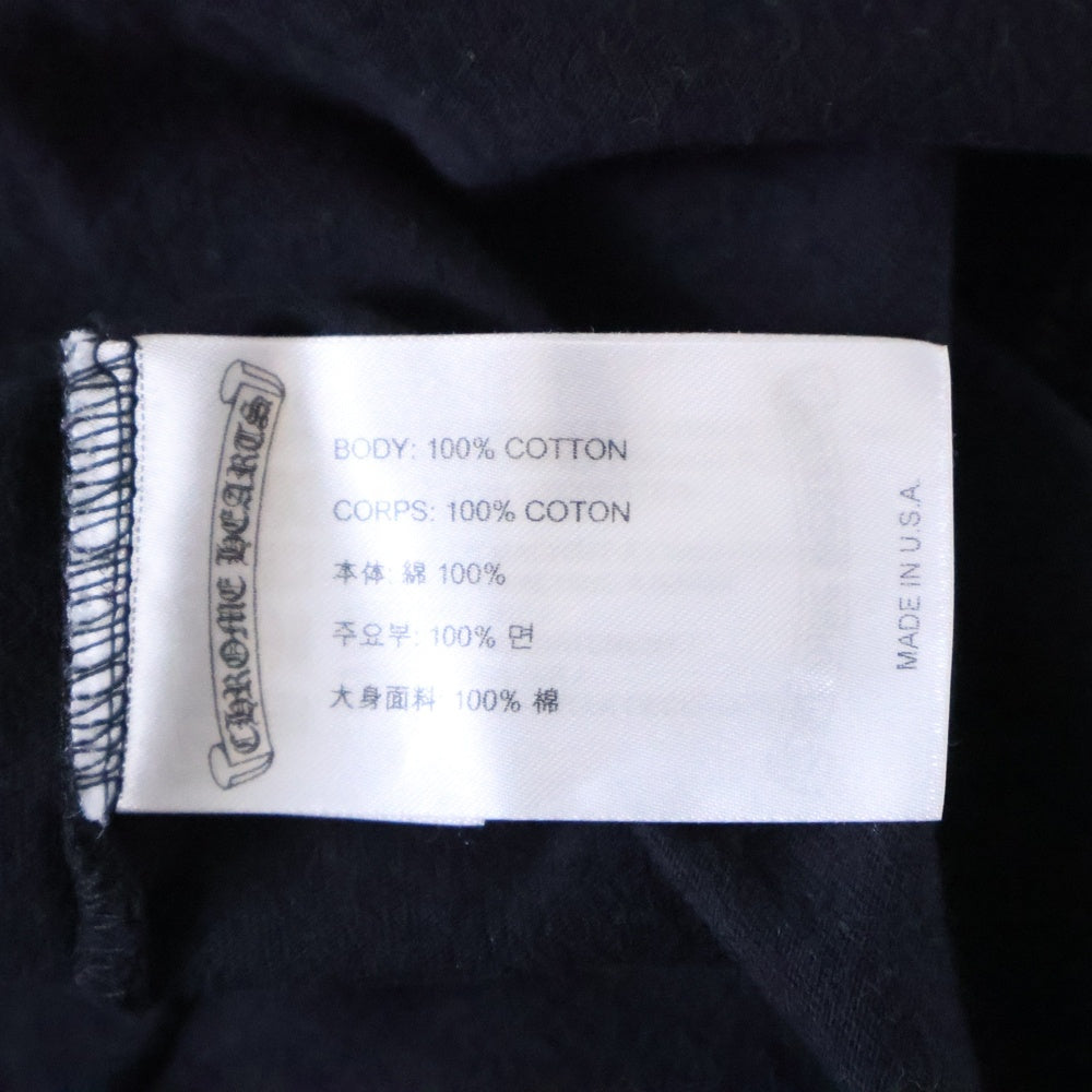 CHROME HEARTS(クロムハーツ) HONOLULU BACK CH PLUS TEE ホノルル CHプラス ホースシュー バックプリント 半袖ポケットTシャツ クルーネックカットソー ブラック