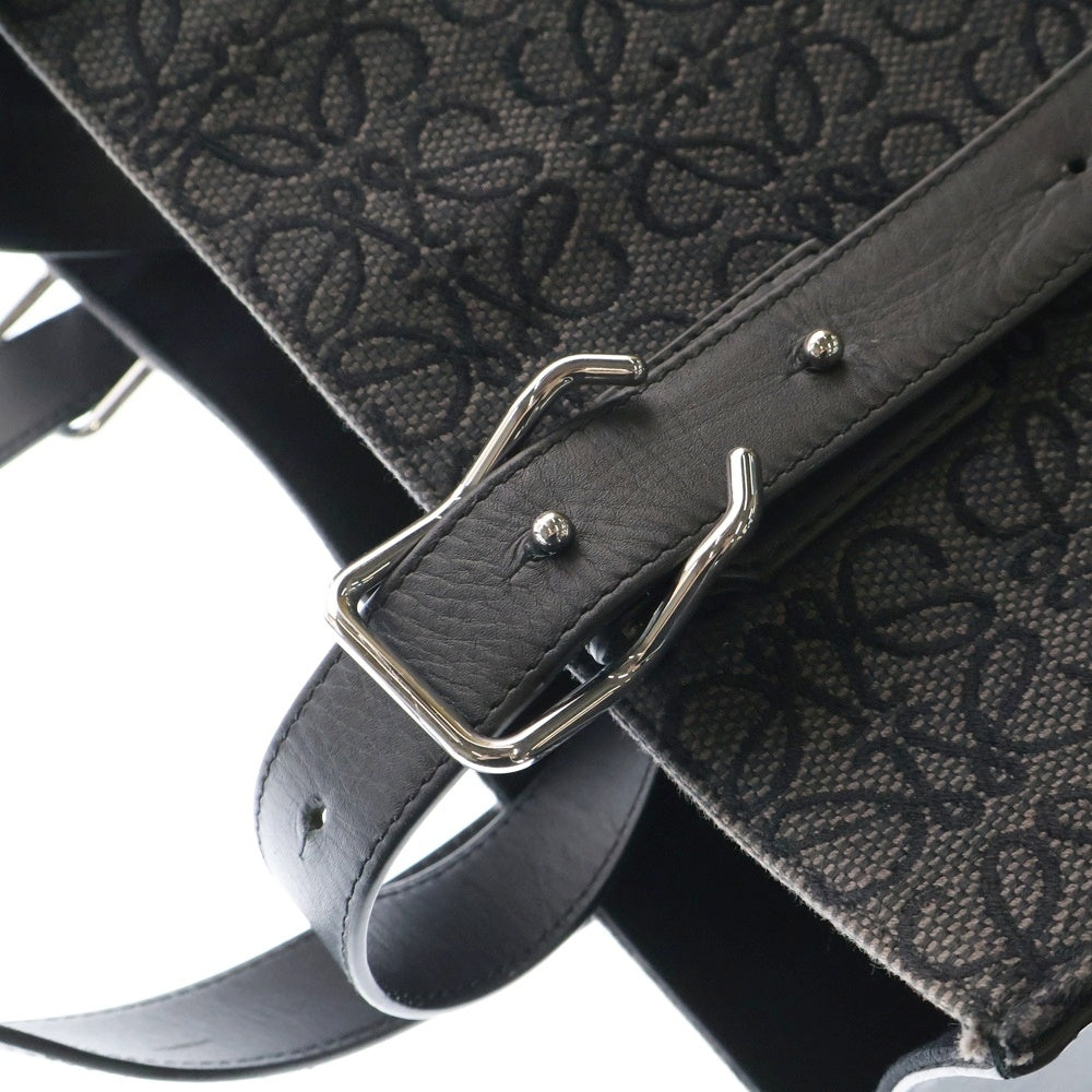 LOEWE(ロエベ) BUCKLE TOTE アナグラム キャンバスバックルトートバッグ ブラック B692L09X03