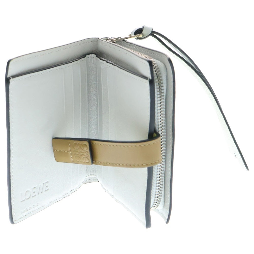 LOEWE(ロエベ) COMPACT ZIP WALLET コンパクト ジップウォレット 2つ折り財布 ソフトグレインカーフスキン レディース マルチ 102107