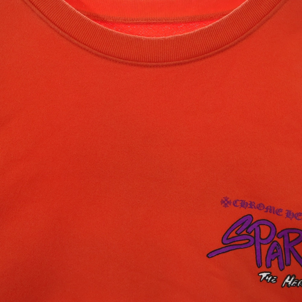 CHROME HEARTS(クロムハーツ) 23SS ×MATTY BOY SPARK THE HEART SWTSHRT マッティボーイ プロスパーク ザ ハート プリント クルーネックスウェットトレーナー レッド