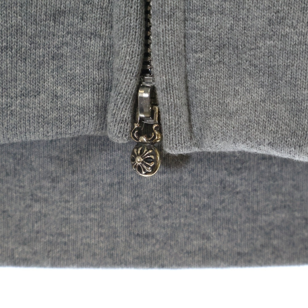 CHROME HEARTS(クロムハーツ) Y NOT クロスパッチ付きジップアップパーカー フーディー グレー