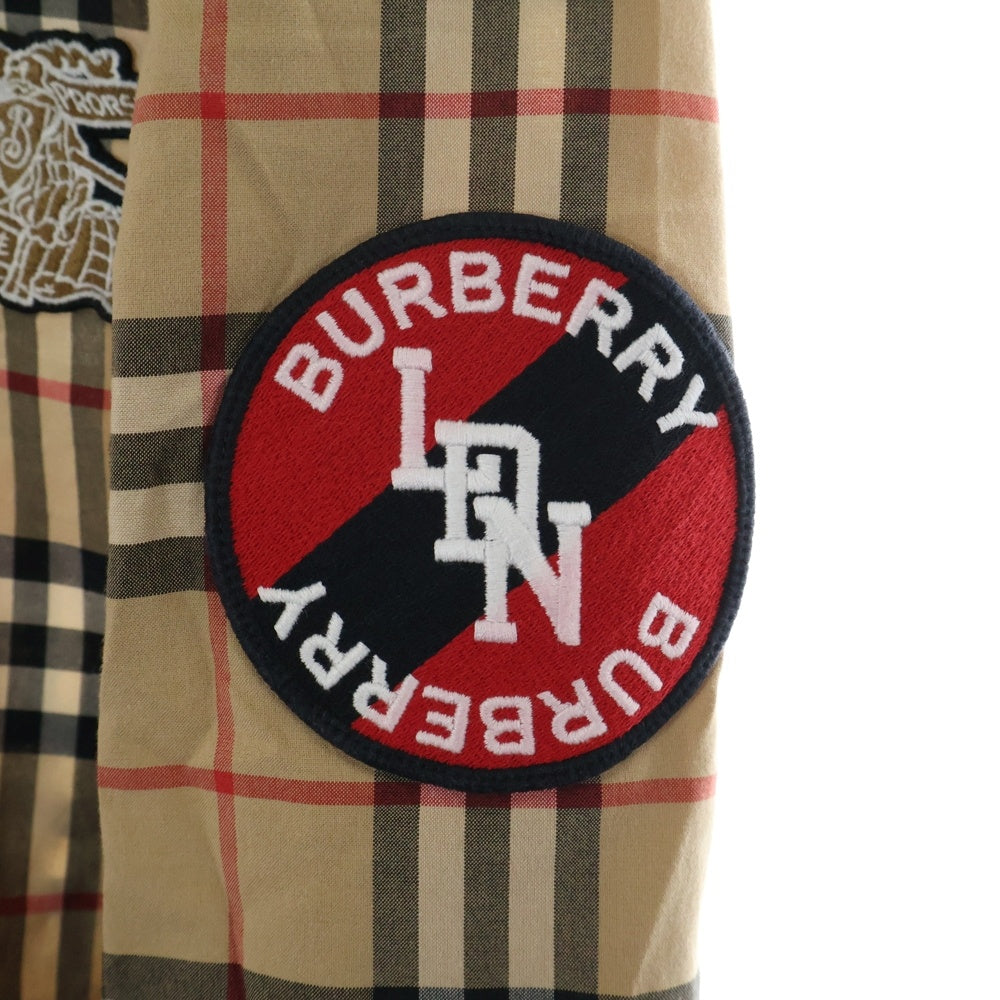 BURBERRY(バーバリー) 19AW SW1 LOGO CHECK SHIRTS ノバチェック 刺繍ロゴ 長袖チェックシャツ 8024529 ベージュ