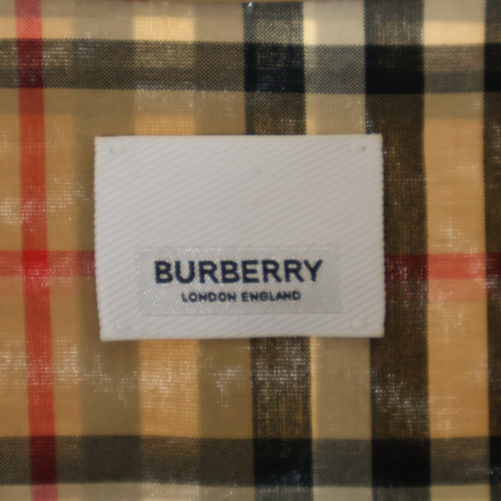 BURBERRY(バーバリー) 19AW SW1 LOGO CHECK SHIRTS ノバチェック 刺繍ロゴ 長袖チェックシャツ 8024529 ベージュ