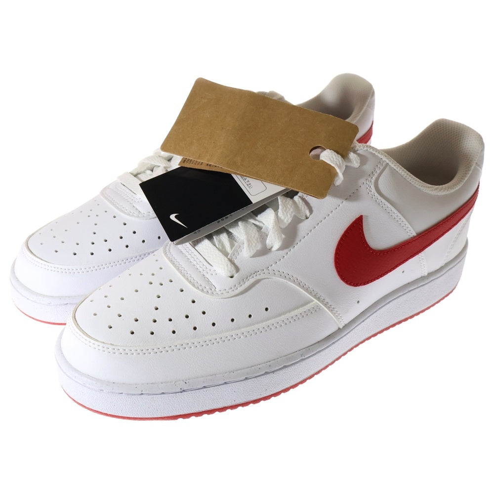 NIKE(ナイキ) Court Vision Low Next Nature White University Red コート ビジョン ローカットスニーカー HF1744 101 US9.5/27.5cm ホワイト/レッド