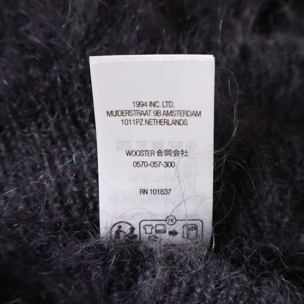 SUPREME(シュプリーム) 24AW ×HYSTERIC GLAMOUR Mohair Zip Up Hooded Sweater ヒステリックグラマー モヘアニット ジップパーカー パープル