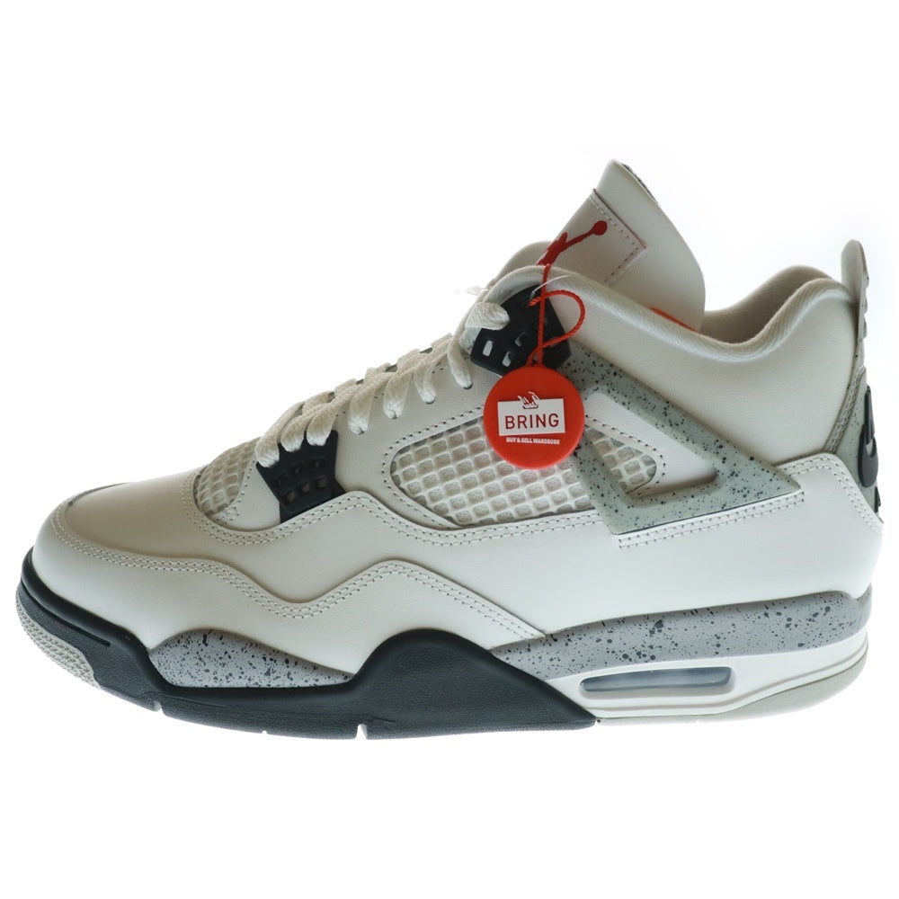 NIKE(ナイキ) AIR JORDAN 4 RETRO WHITE CEMENT SUMMIT WHITE エアジョーダン 4 レトロ サミットホワイト FV5029 100 US10/28cm