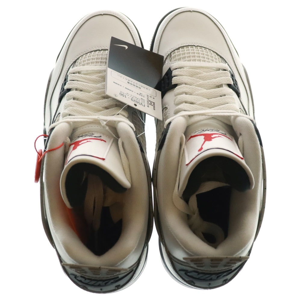 NIKE(ナイキ) AIR JORDAN 4 RETRO WHITE CEMENT SUMMIT WHITE エアジョーダン 4 レトロ サミットホワイト FV5029 100 US10/28cm