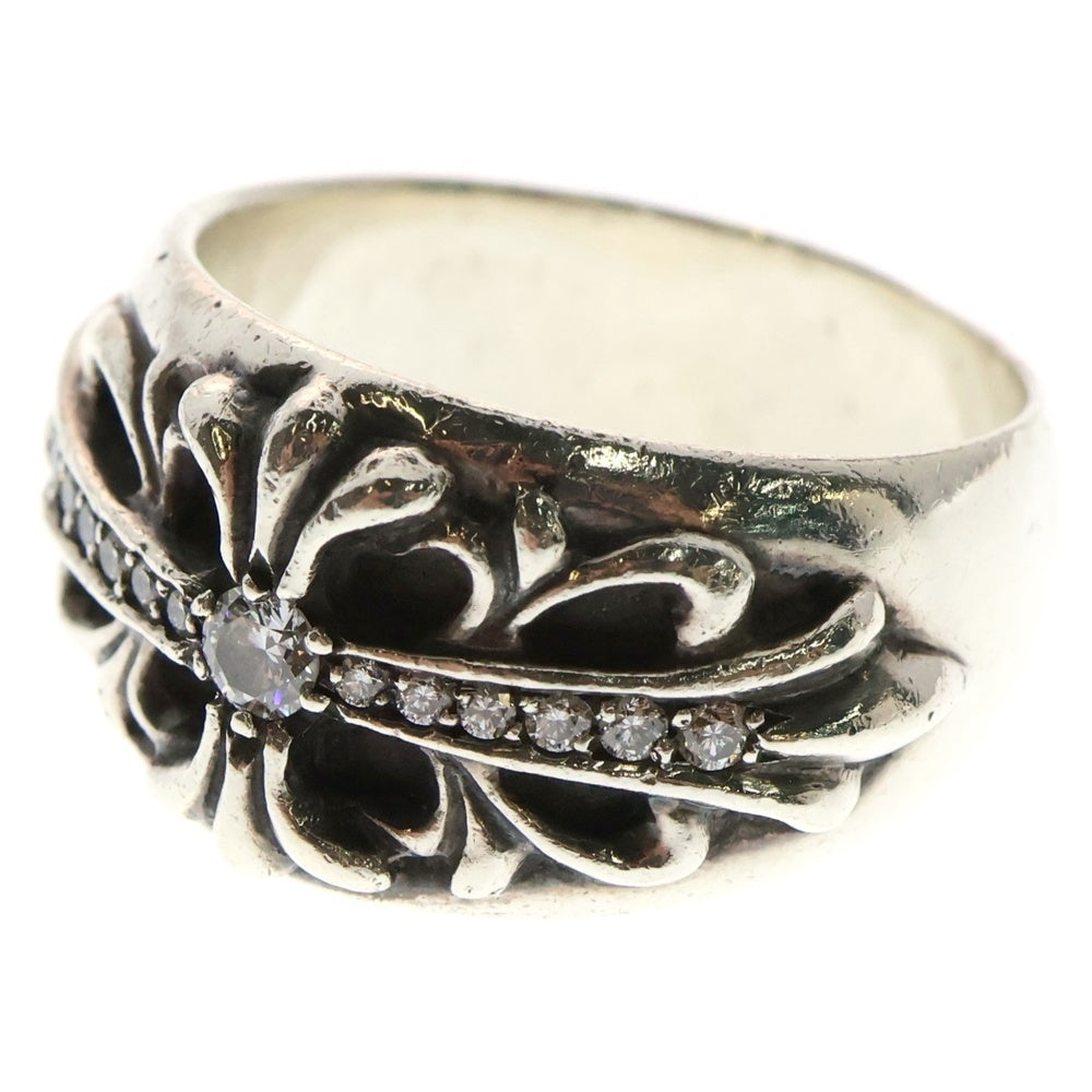 CHROME HEARTS(クロムハーツ) FLRL CRS P DMND フローラルクロス PAVEダイヤ シルバーリング