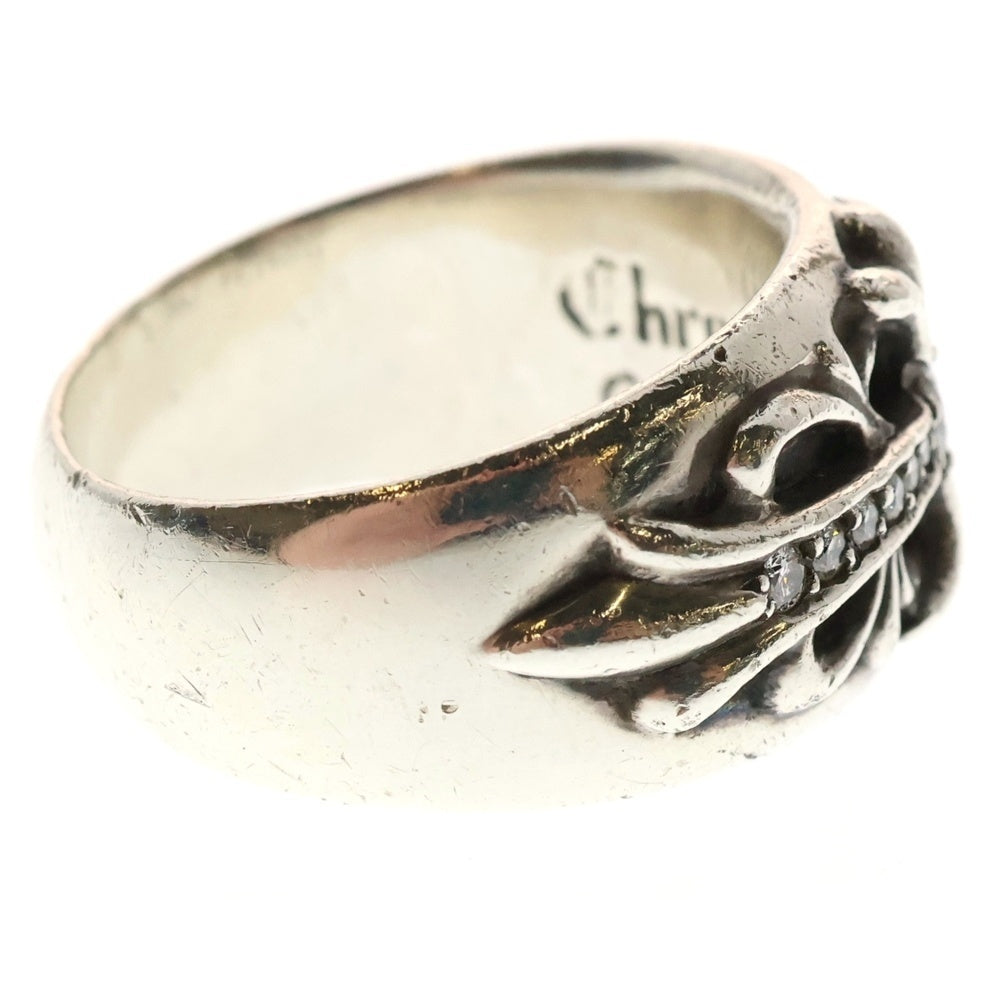 CHROME HEARTS(クロムハーツ) FLRL CRS P DMND フローラルクロス PAVEダイヤ シルバーリング