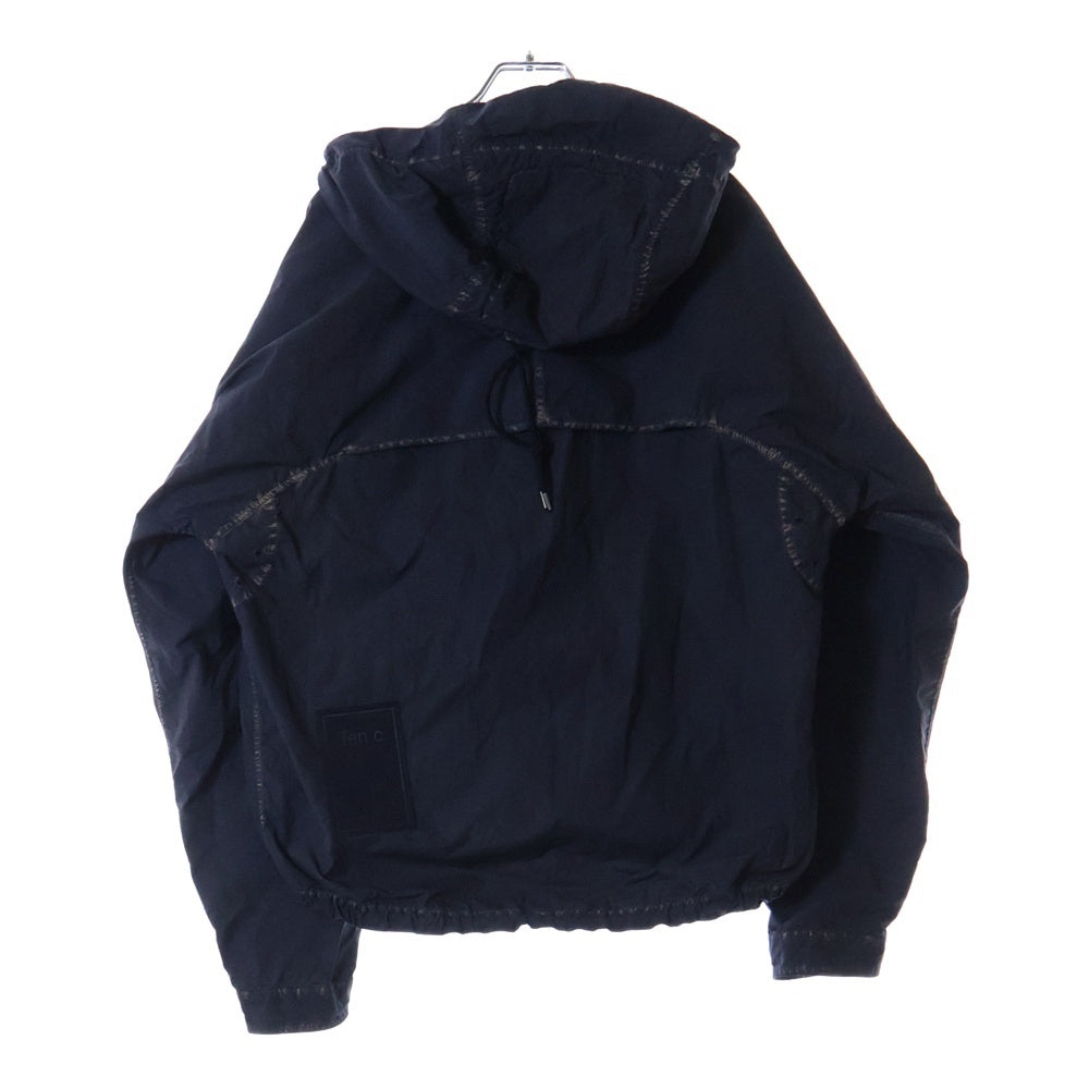 Ten C(テンシー) Mid Layer オーバーダイ フーデッド ナイロンアノラック ジャケット ブラック TC-J1618