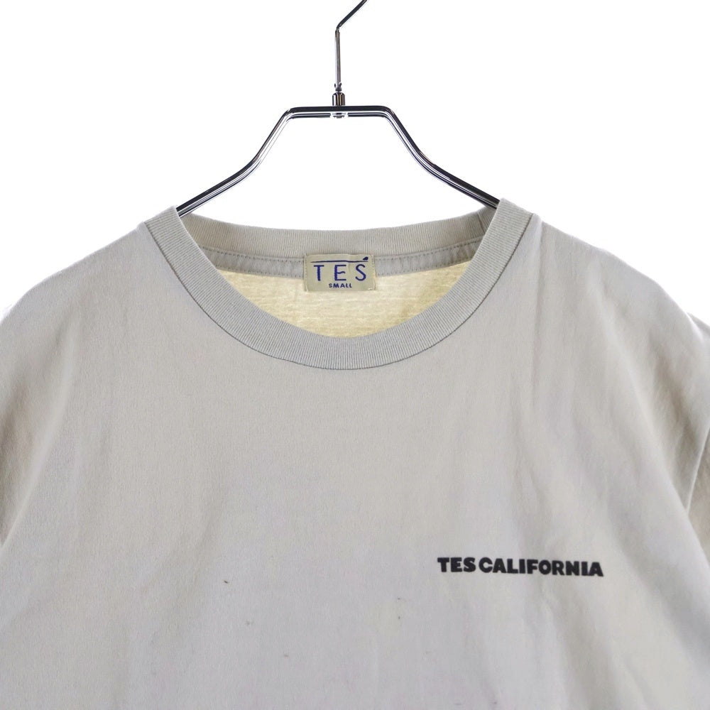 TES(テス) ロゴプリント クルーネックTシャツカットソー ベージュ