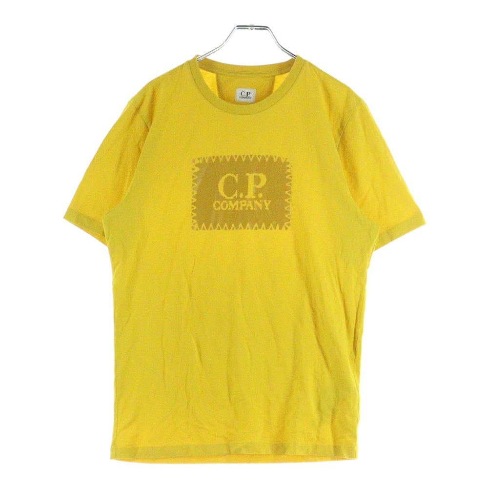 C.P. Company(シーピーカンパニー) フロントロゴプリント 半袖クルーネックTシャツカットソー 12CMTS042A イエロー